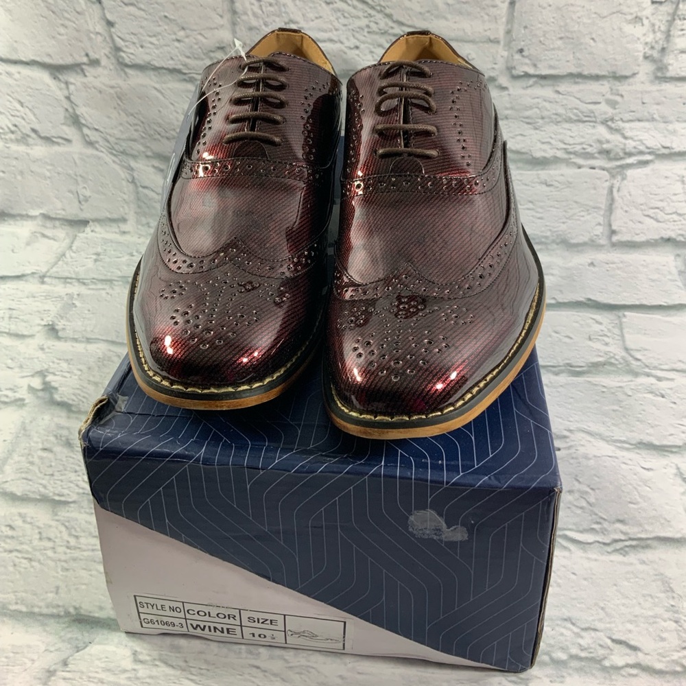 Gino Vitale WingTip Brogue Oxford Dress Shoes 10.5